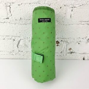 Kate Spade Changing Baby Mat Green Polka Dot Roll Up Packable Diaper Mat